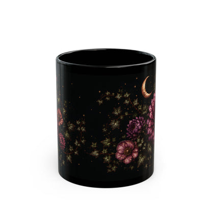 Dahlia Moonlit Halloween Personalized Black Mug