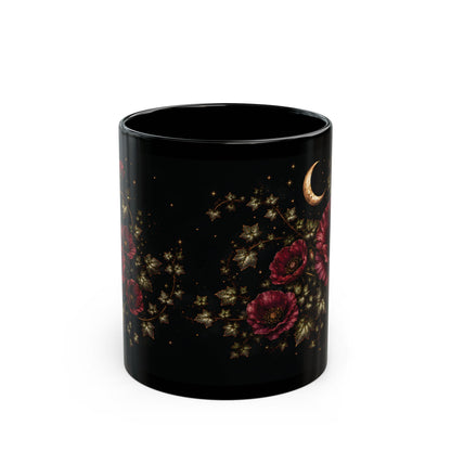Poppy Moonlit Halloween Personalized Black Mug
