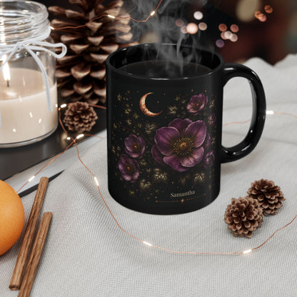 Hellebore Moonlit Halloween Personalized Black Mug