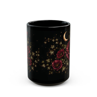 Poppy Moonlit Halloween Personalized Black Mug