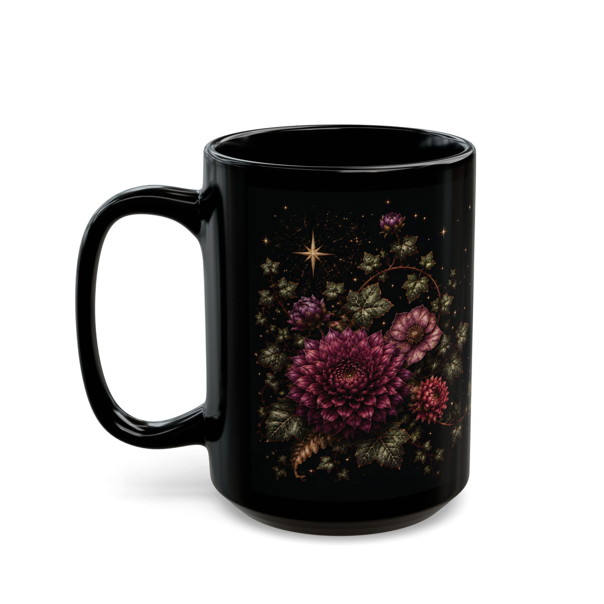Dahlia Moonlit Halloween Personalized Black Mug