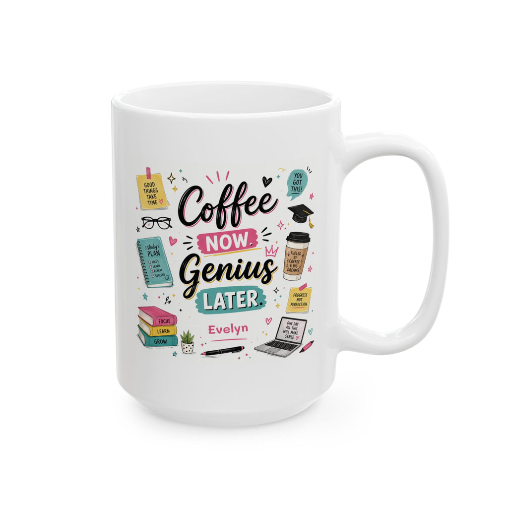 Personalized Back to School College Mug, Custom Name Mug, Personalizable Student Coffee Cup,