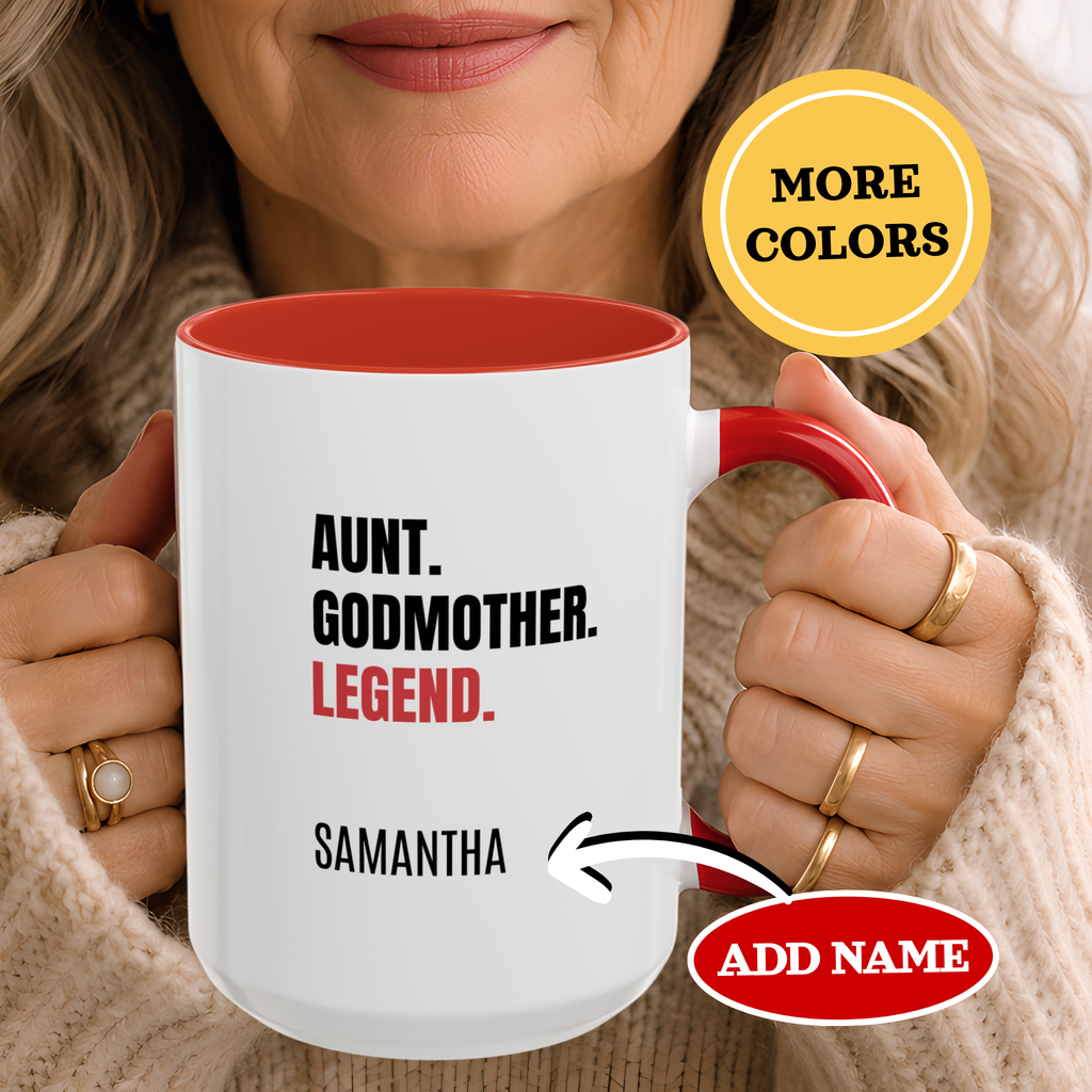 Personalized Aunt Godmother Mug, Godmother Gifts, Aunt Mug, Sister in Law Gift Mug, Gifts for Godmother Proposal Mug