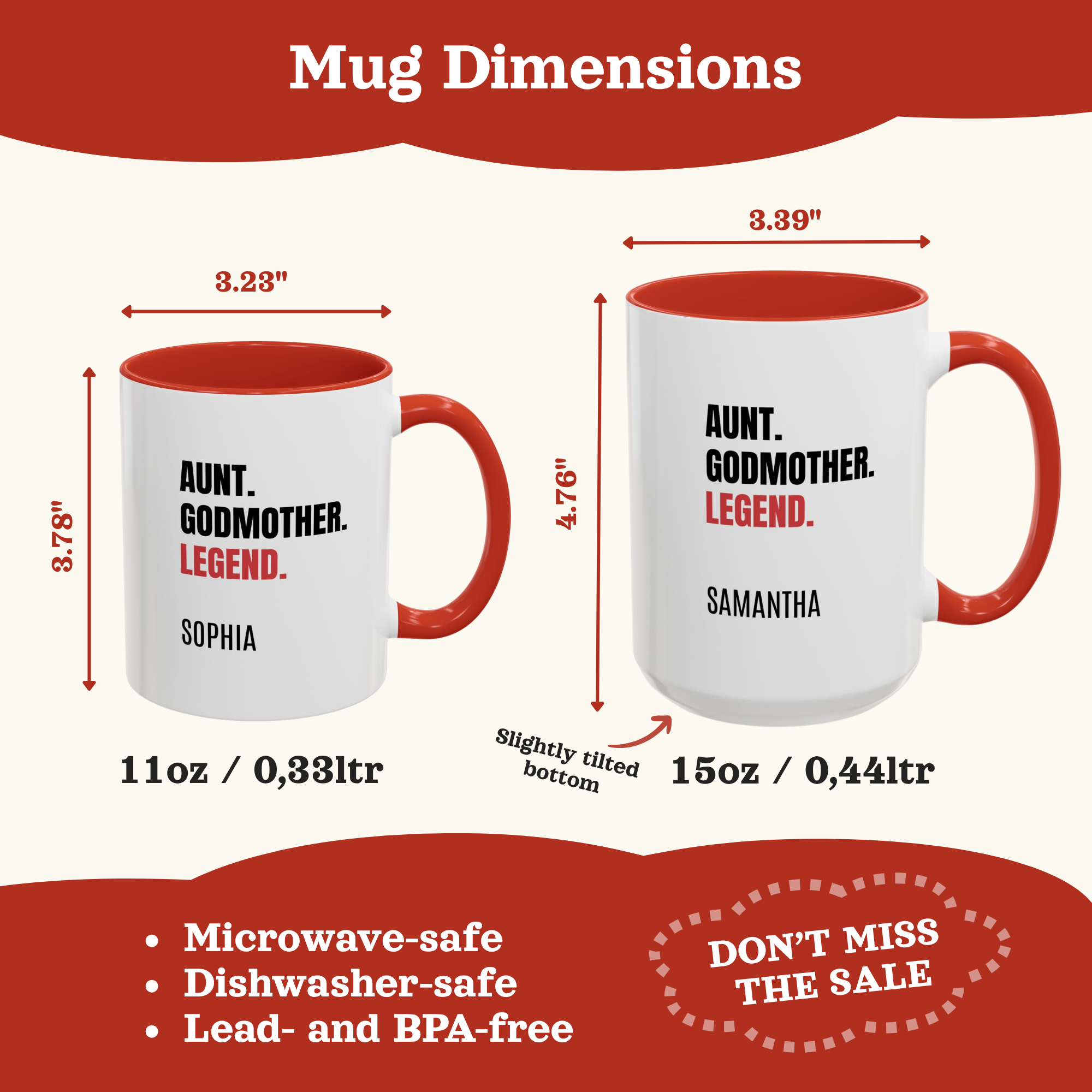 Personalized Aunt Godmother Mug, Godmother Gifts, Aunt Mug, Sister in Law Gift Mug, Gifts for Godmother Proposal Mug