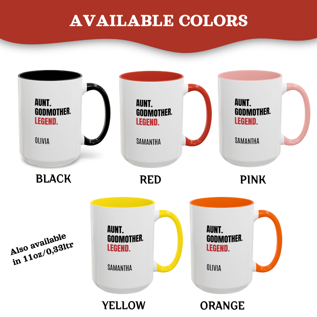 Personalized Aunt Godmother Mug, Godmother Gifts, Aunt Mug, Sister in Law Gift Mug, Gifts for Godmother Proposal Mug