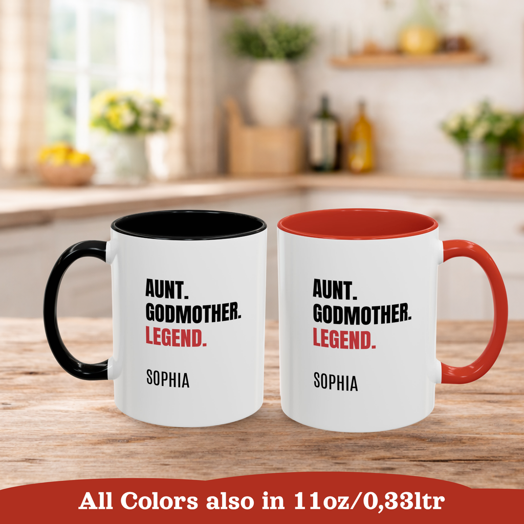 Personalized Aunt Godmother Mug, Godmother Gifts, Aunt Mug, Sister in Law Gift Mug, Gifts for Godmother Proposal Mug