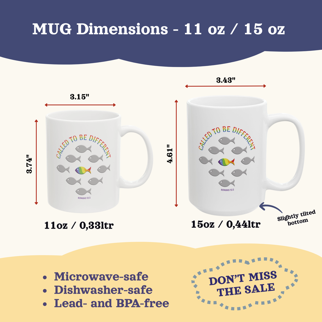 Personalized Gay Mugs, LGBTQ subtle pride merch, Pride Month Rainbow Cup