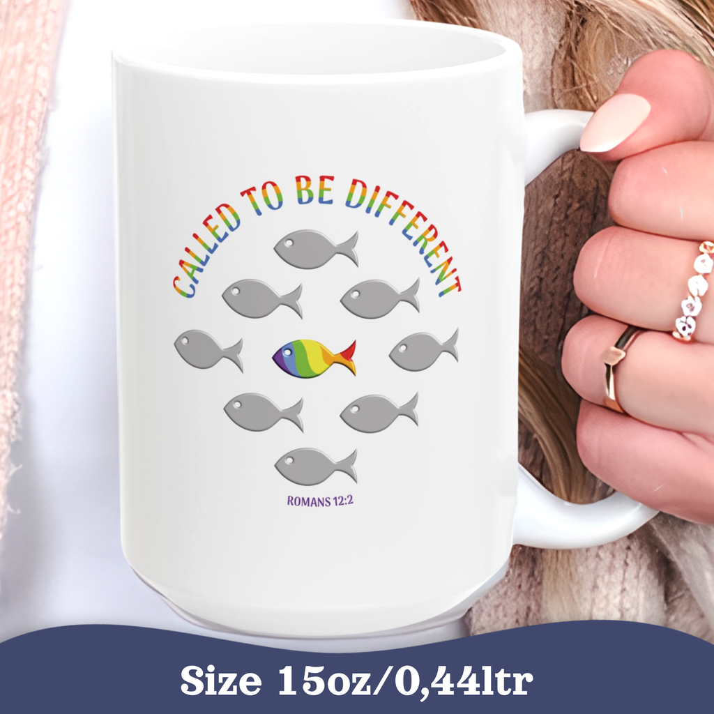Personalized Gay Mugs, LGBTQ subtle pride merch, Pride Month Rainbow Cup
