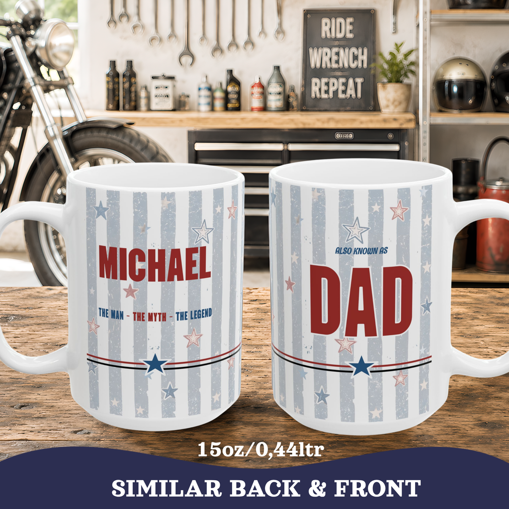 Custom Dad Gift, Personalizable Fathers Day Mug, Grandpa Mug, Bonus Dad Gift, Custom Step Dad Gifts coffee Mug