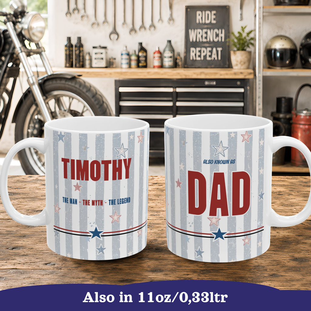 Custom Dad Gift, Personalizable Fathers Day Mug, Grandpa Mug, Bonus Dad Gift, Custom Step Dad Gifts coffee Mug