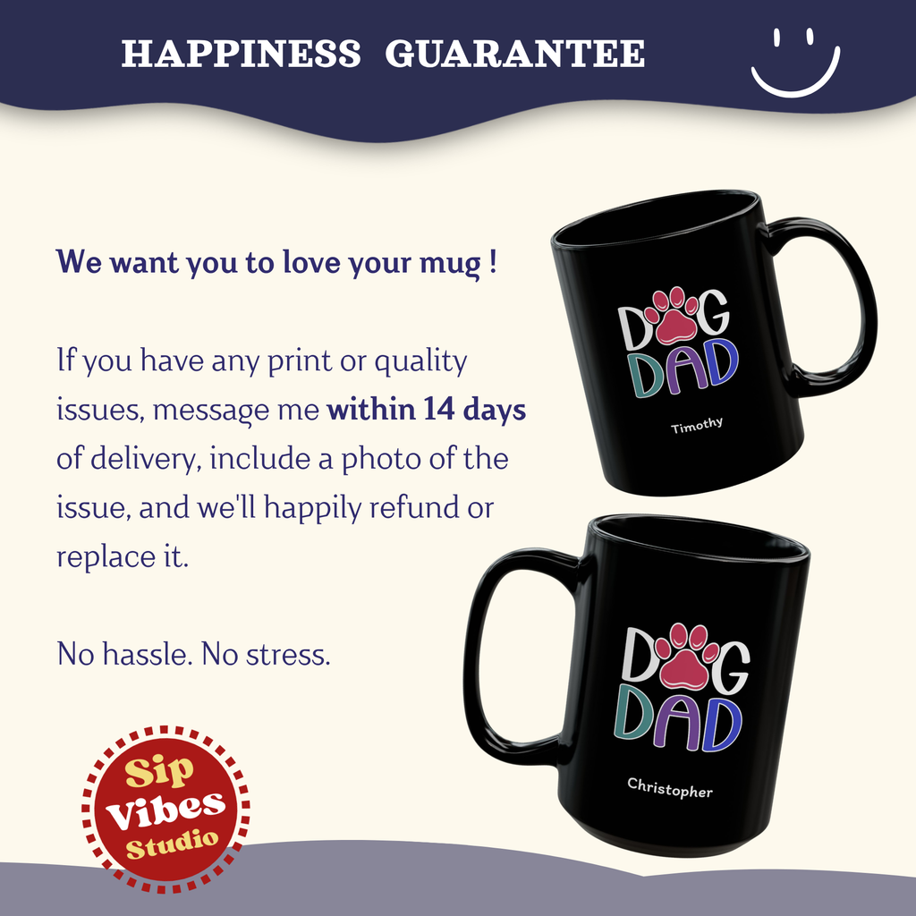 Custom Dog Mug, Personalized Dog Dad Gifts Cup, Fathers Day Mug, Dog Dad Mug, Gift for him Mug