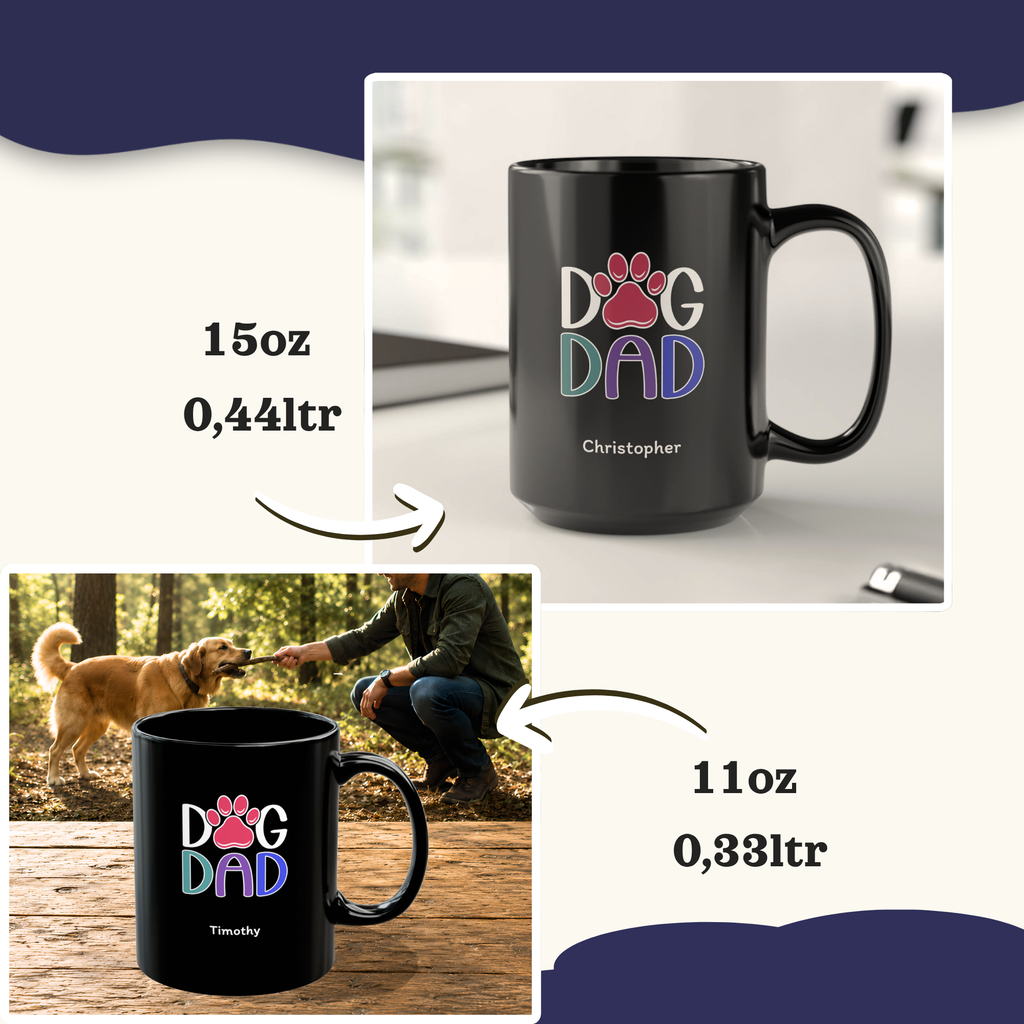 Custom Dog Mug, Personalized Dog Dad Gifts Cup, Fathers Day Mug, Dog Dad Mug, Gift for him Mug