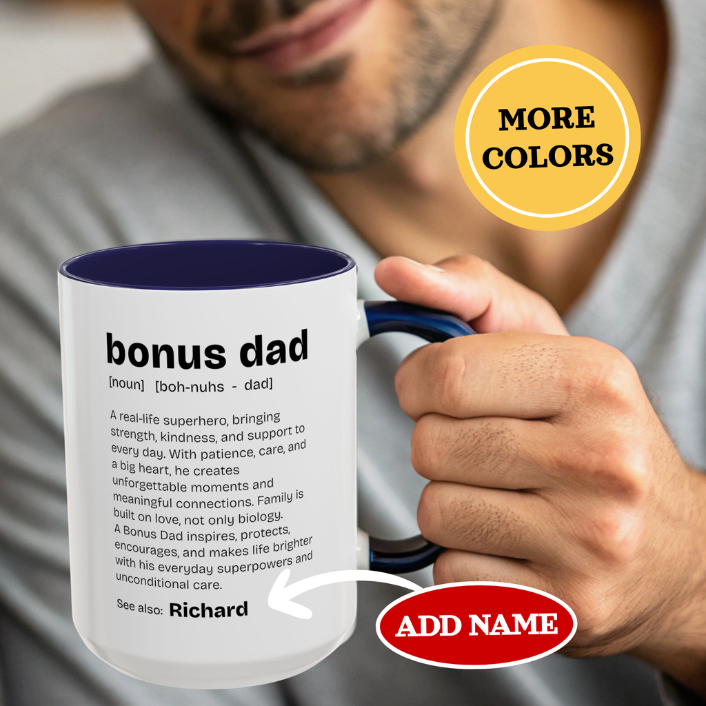 Personalizable Fathers Day Mug, Bonus Dad Gift, Custom Step Dad Gifts coffee Mug, Personalized Dad Cup