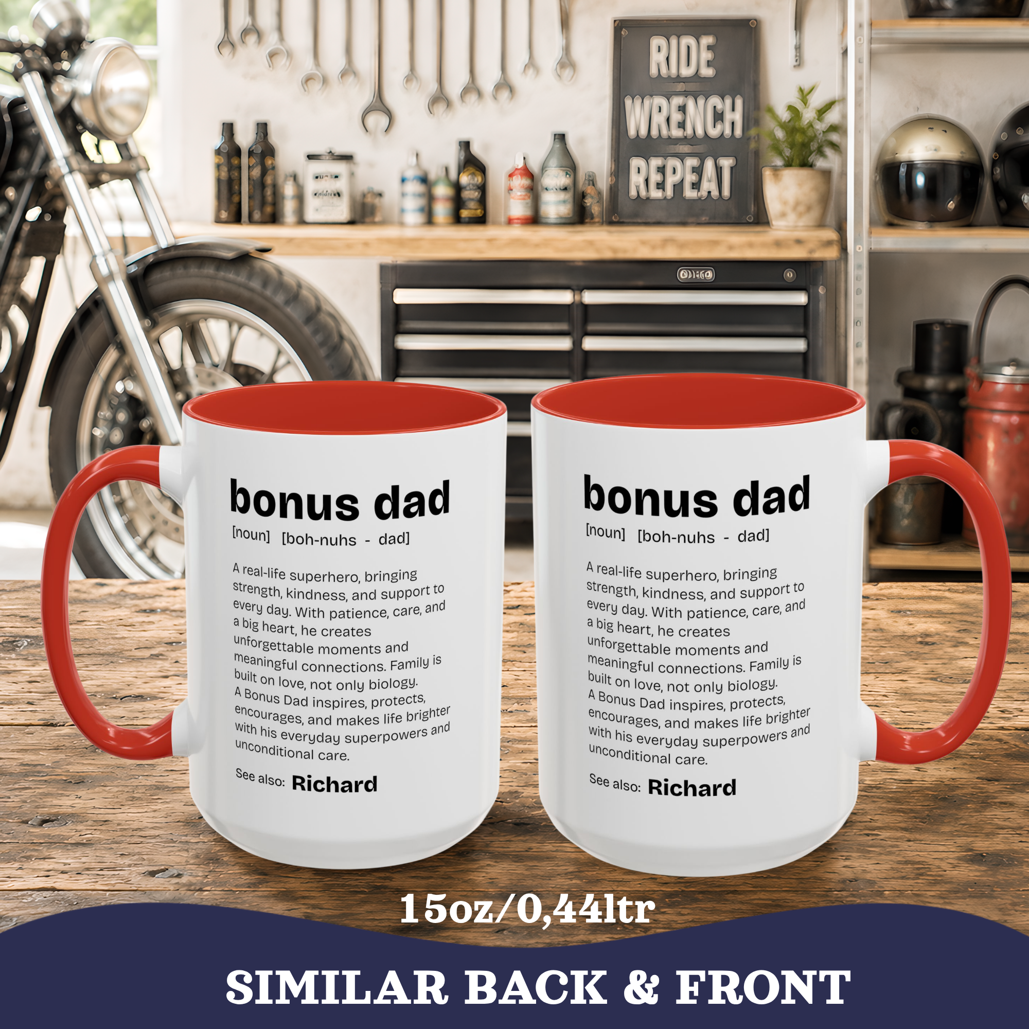 Personalizable Fathers Day Mug, Bonus Dad Gift, Custom Step Dad Gifts coffee Mug, Personalized Dad Cup
