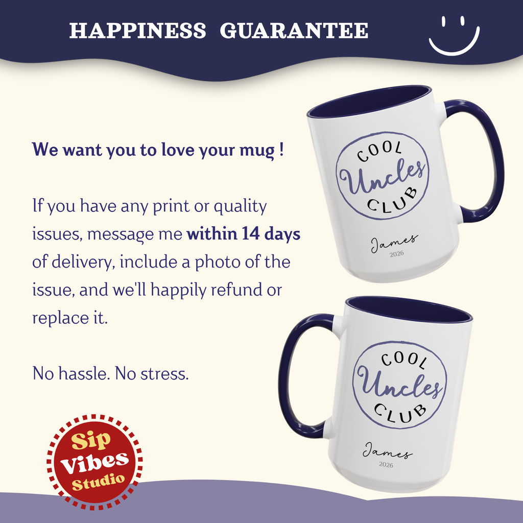 Personalized Cool Uncles Club Mug, Uncle Gift, Brother Gift Mug, Brother in Law Gifts, Cool Uncle Cup, Custom Uncle Cup, Fathers Day Mug