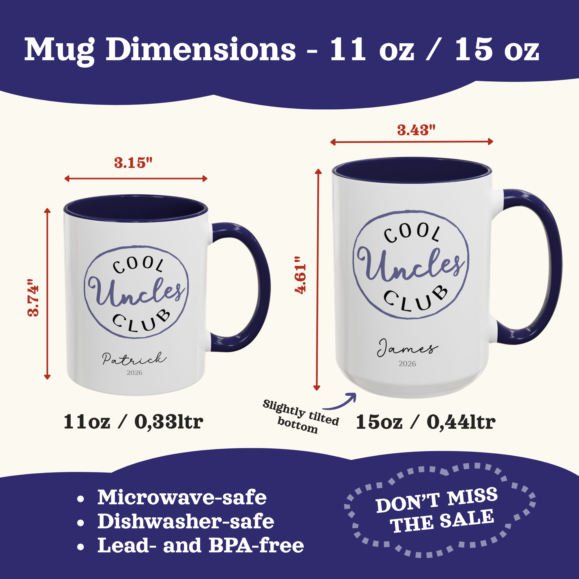 Personalized Cool Uncles Club Mug, Uncle Gift, Brother Gift Mug, Brother in Law Gifts, Cool Uncle Cup, Custom Uncle Cup, Fathers Day Mug