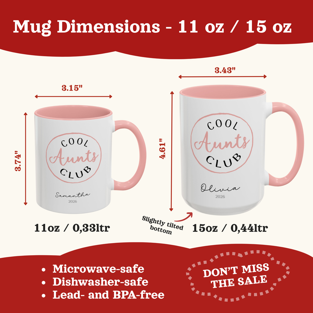 Personalized Cool Aunt Mug, Gifts for Aunt, Custom Aunt Cup, Sister in Law Gift, Cool Aunt Cup, Mothers Day Mug,