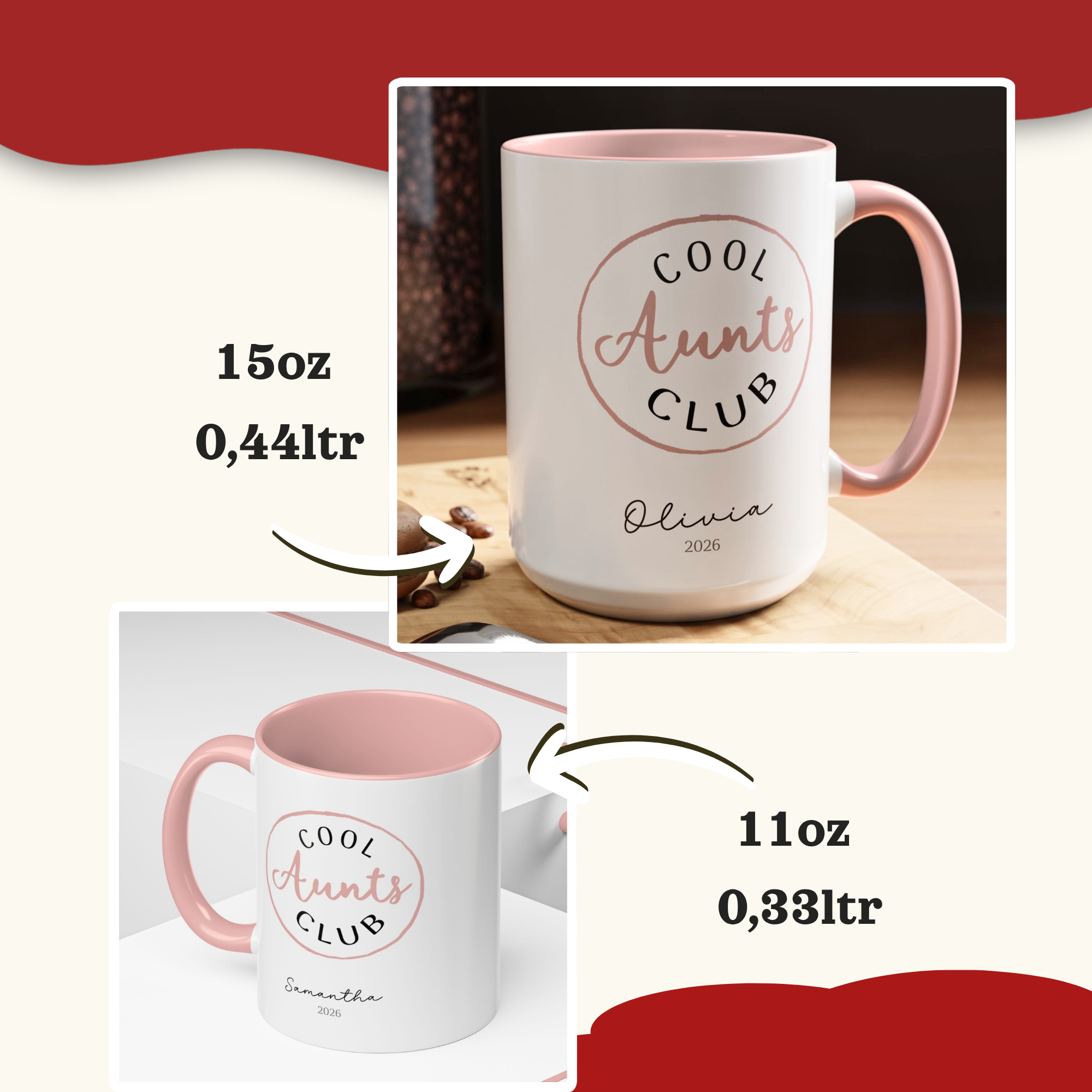 Personalized Cool Aunt Mug, Gifts for Aunt, Custom Aunt Cup, Sister in Law Gift, Cool Aunt Cup, Mothers Day Mug,