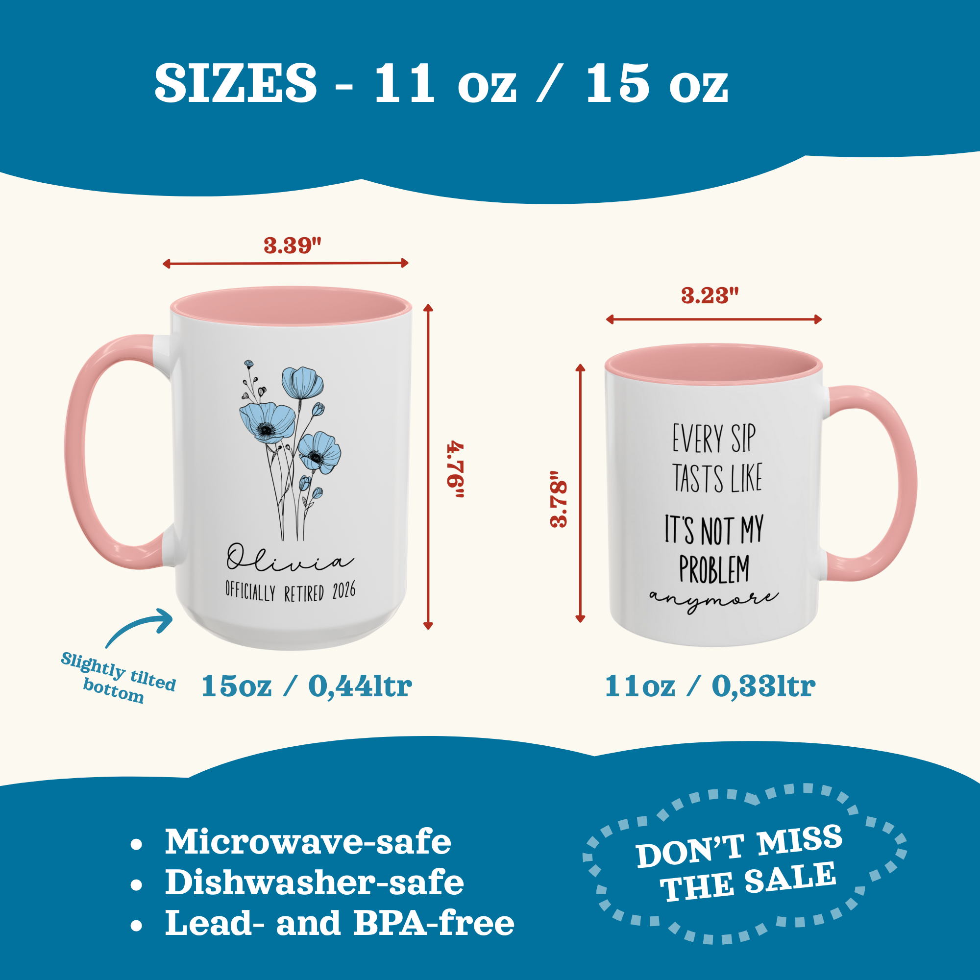 Custom Retirement Mug, Retired Mug, Personalized Retirement Gift, Officially Retired Cup For Her, Coworker, Teacher