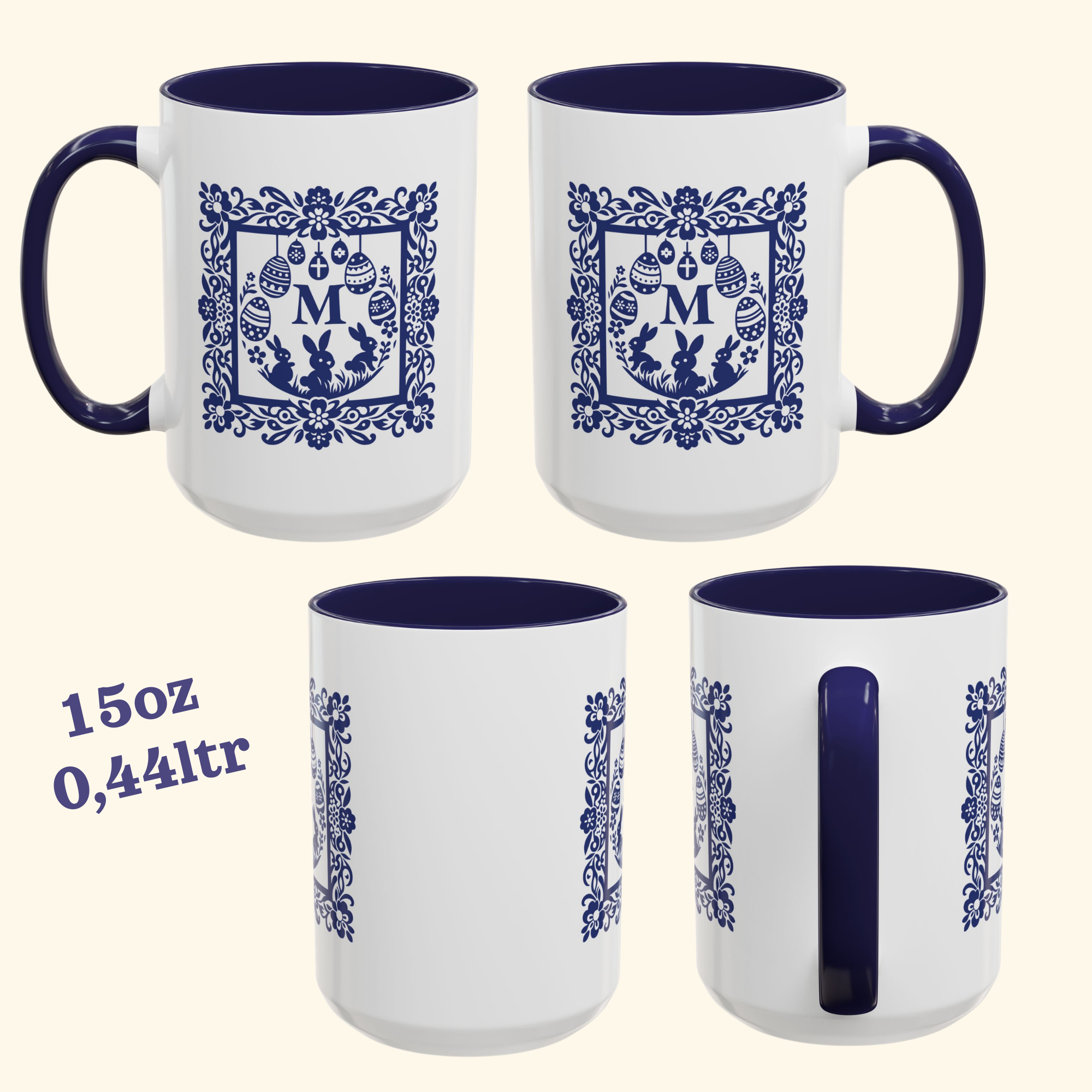 Easter monogram accent mug – additional product image