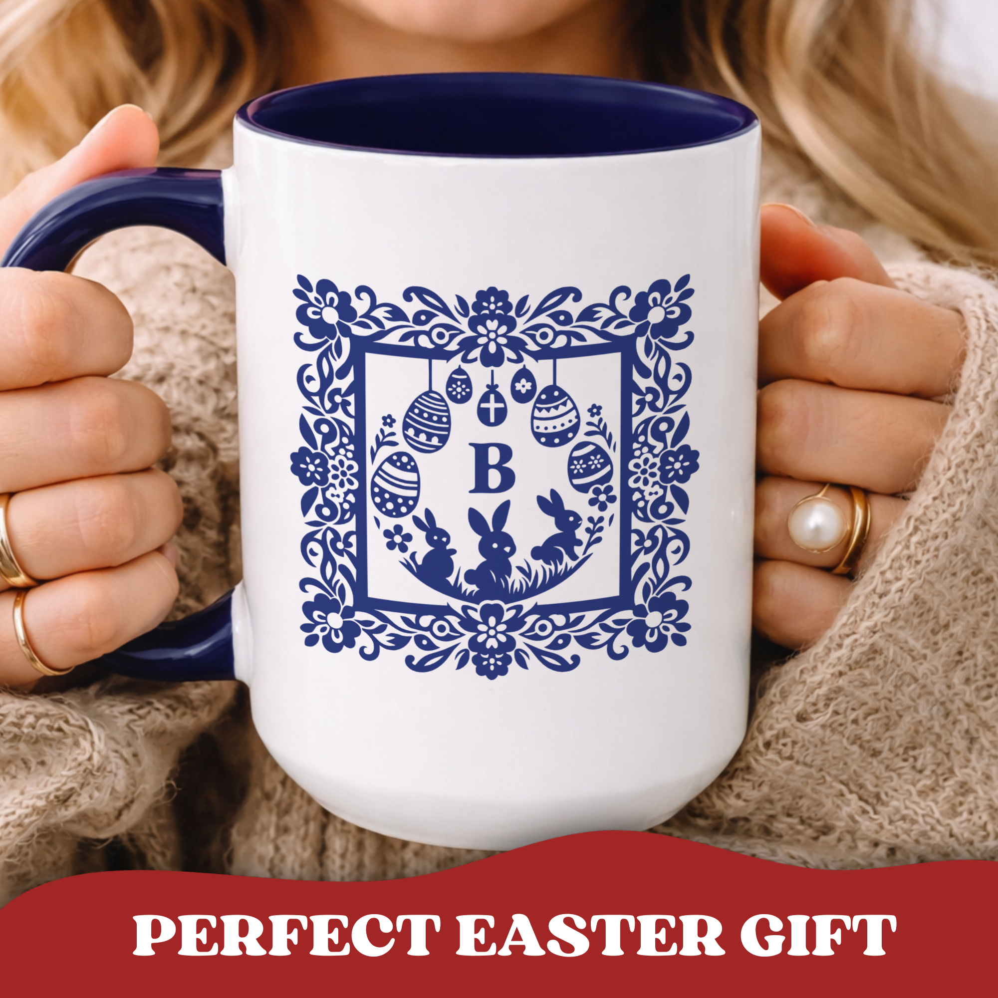 Easter monogram accent mug – additional product image