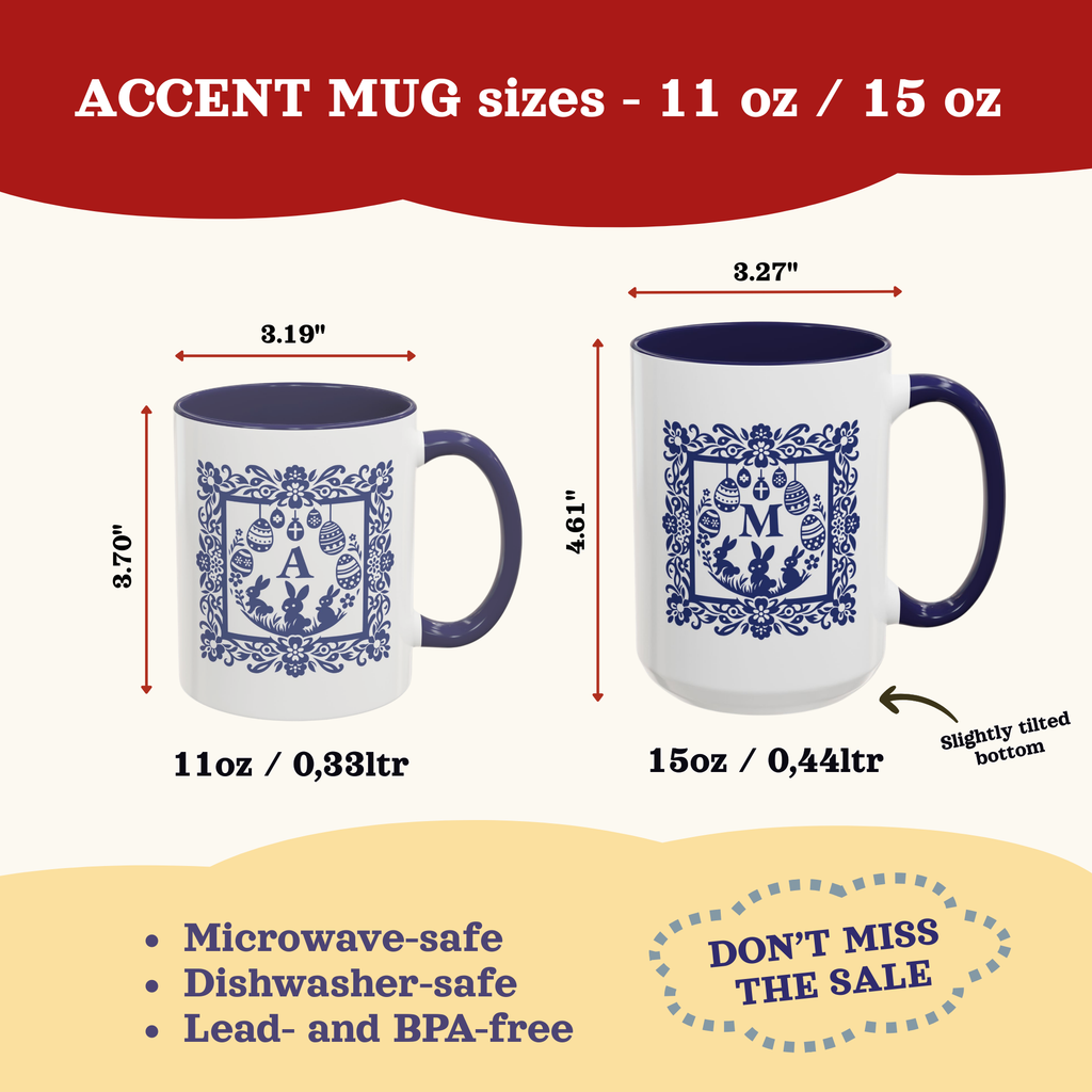 Easter monogram accent mug – additional product image