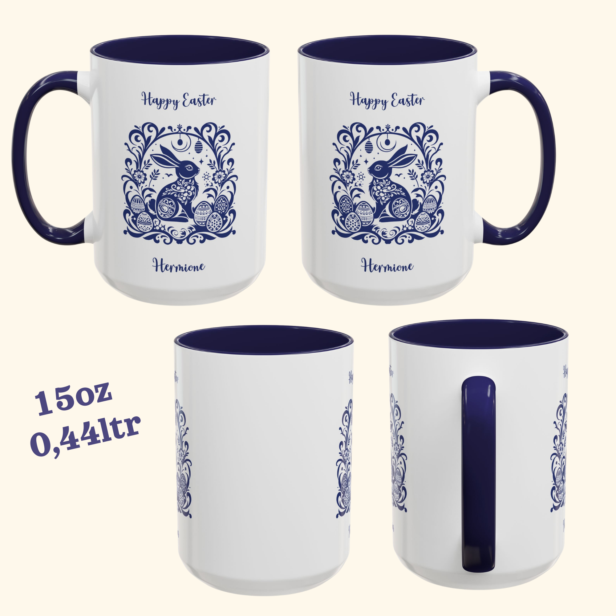 Easter egg bunny accent mug – additional product image