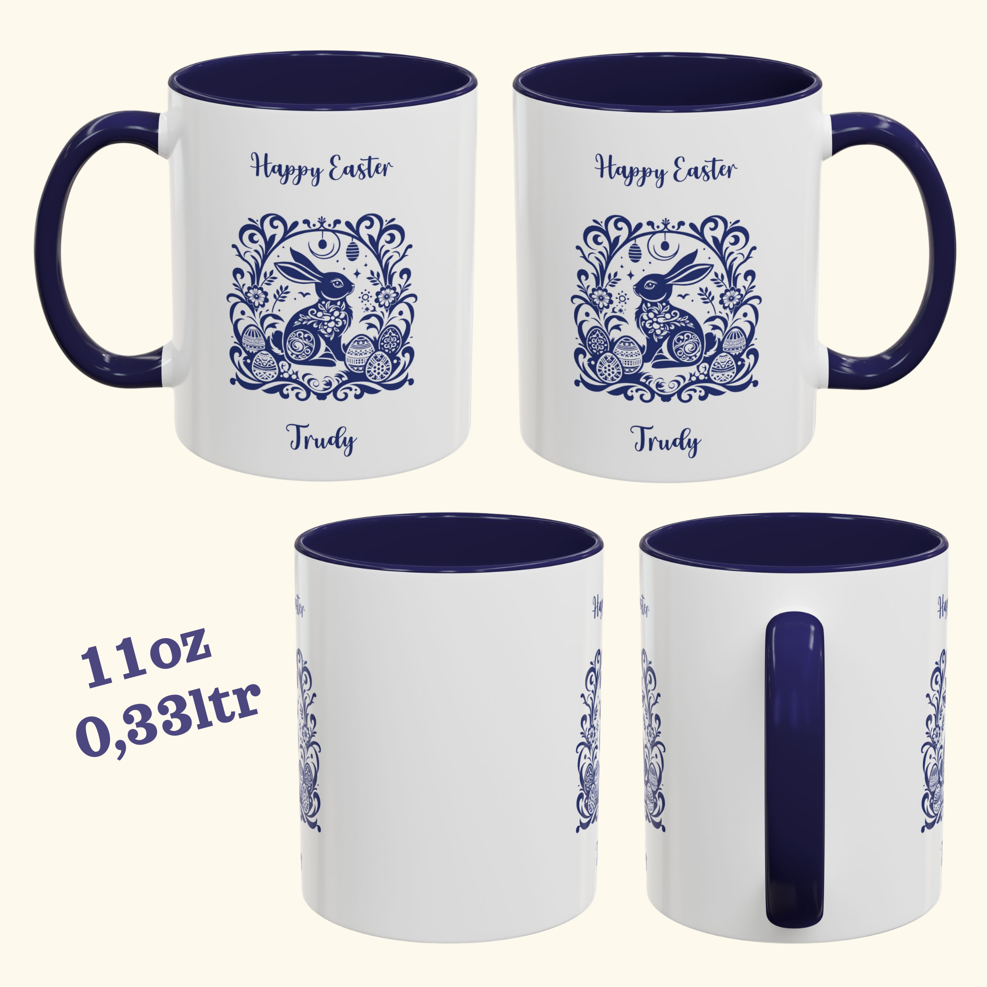 Easter egg bunny accent mug – additional product image