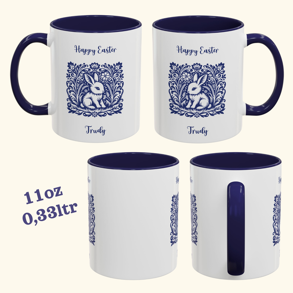 Folk bunny Easter accent mug – additional product image