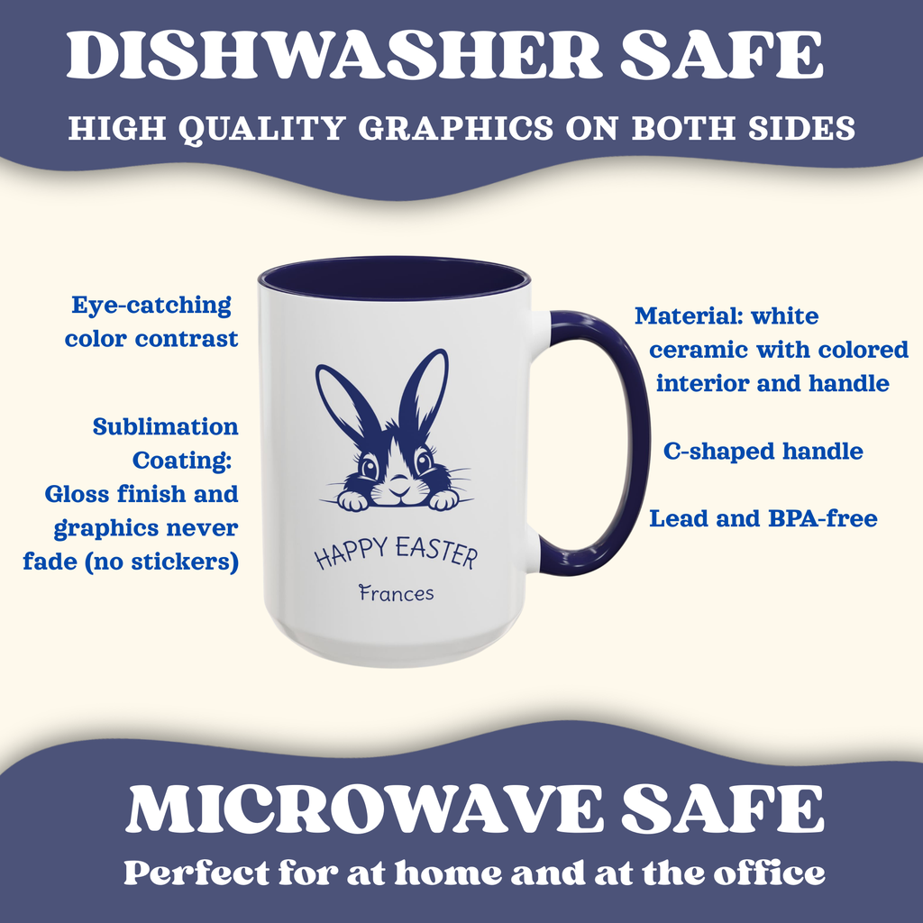 Peeking bunny Easter accent mug – additional product image