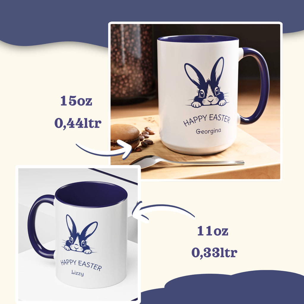 Peeking bunny Easter accent mug – additional product image