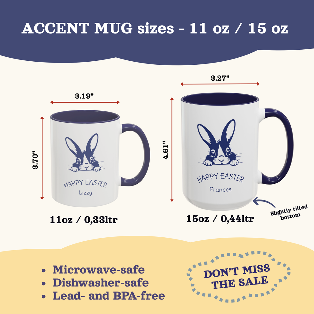 Peeking bunny Easter accent mug – additional product image