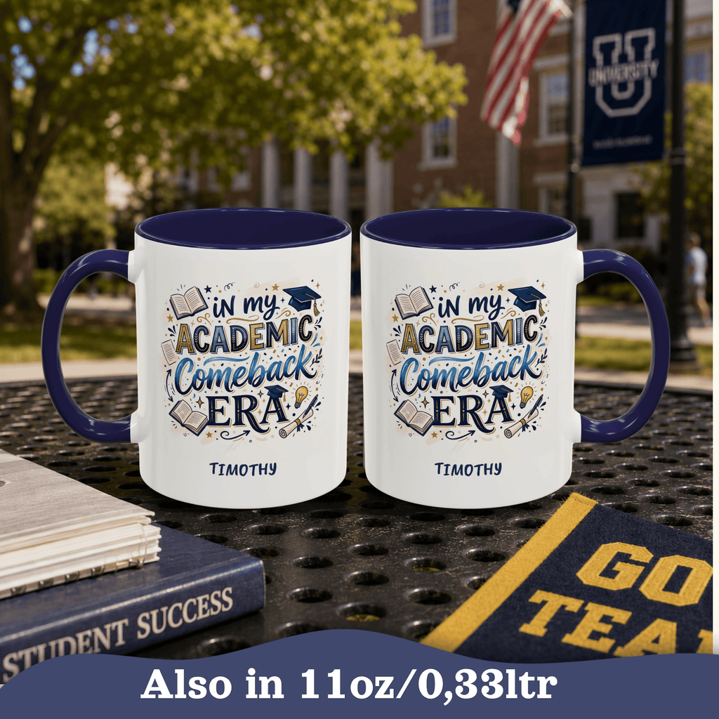 Personalized Academic Comeback Era Mug, Back to School Student Coffee Mug, Custom College Gift Cup