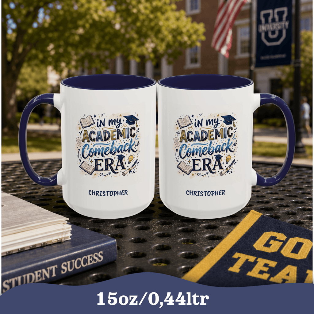 Personalized Academic Comeback Era Mug, Back to School Student Coffee Mug, Custom College Gift Cup
