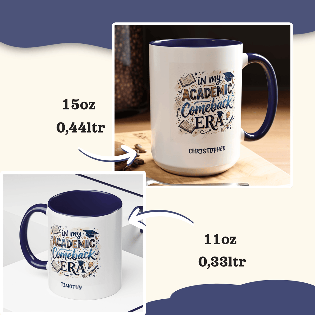 Personalized Academic Comeback Era Mug, Back to School Student Coffee Mug, Custom College Gift Cup