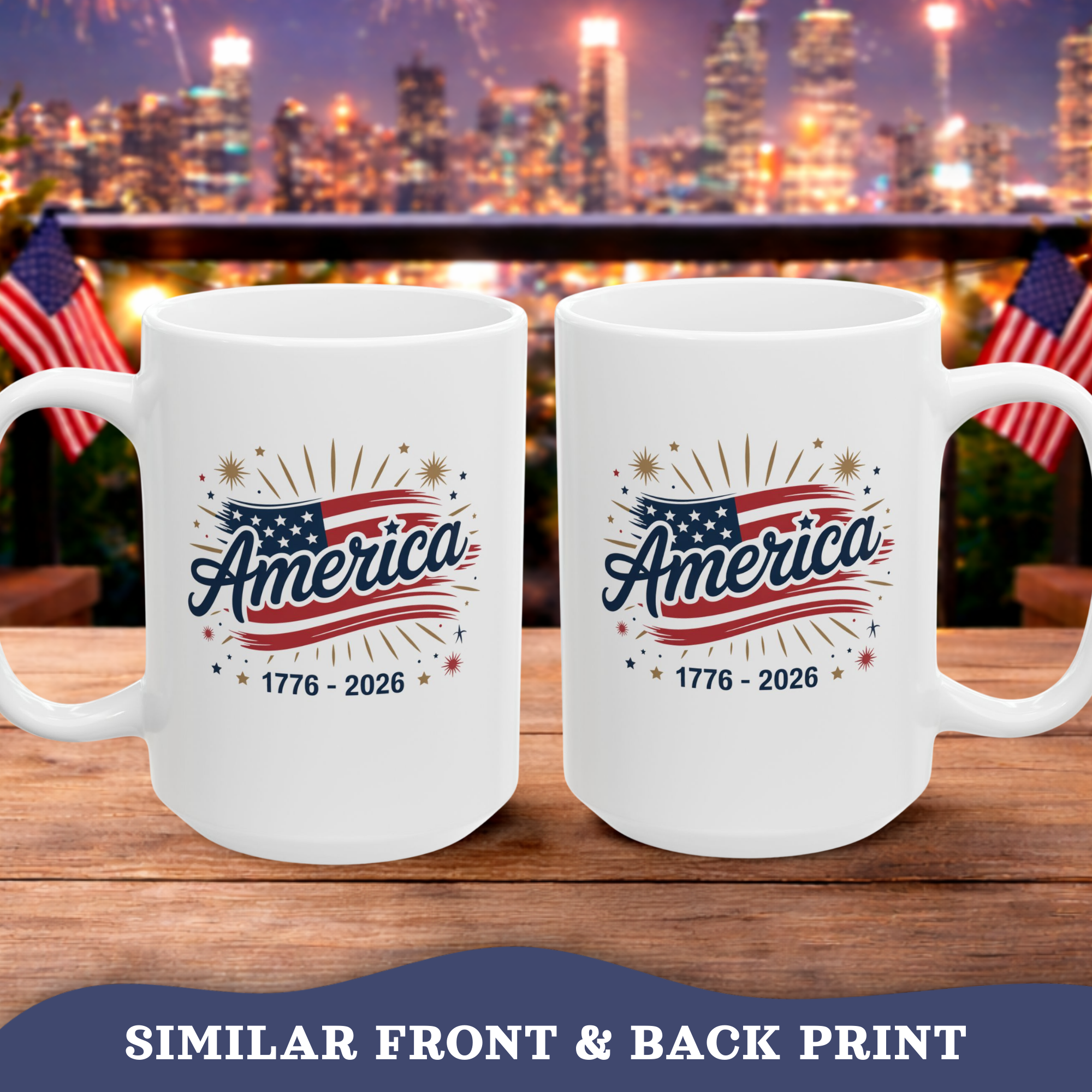 Personalizable 250th Anniversary Mug, Patriotic 4th of July Cup, USA 250 years America Mug, Independence Day Cup