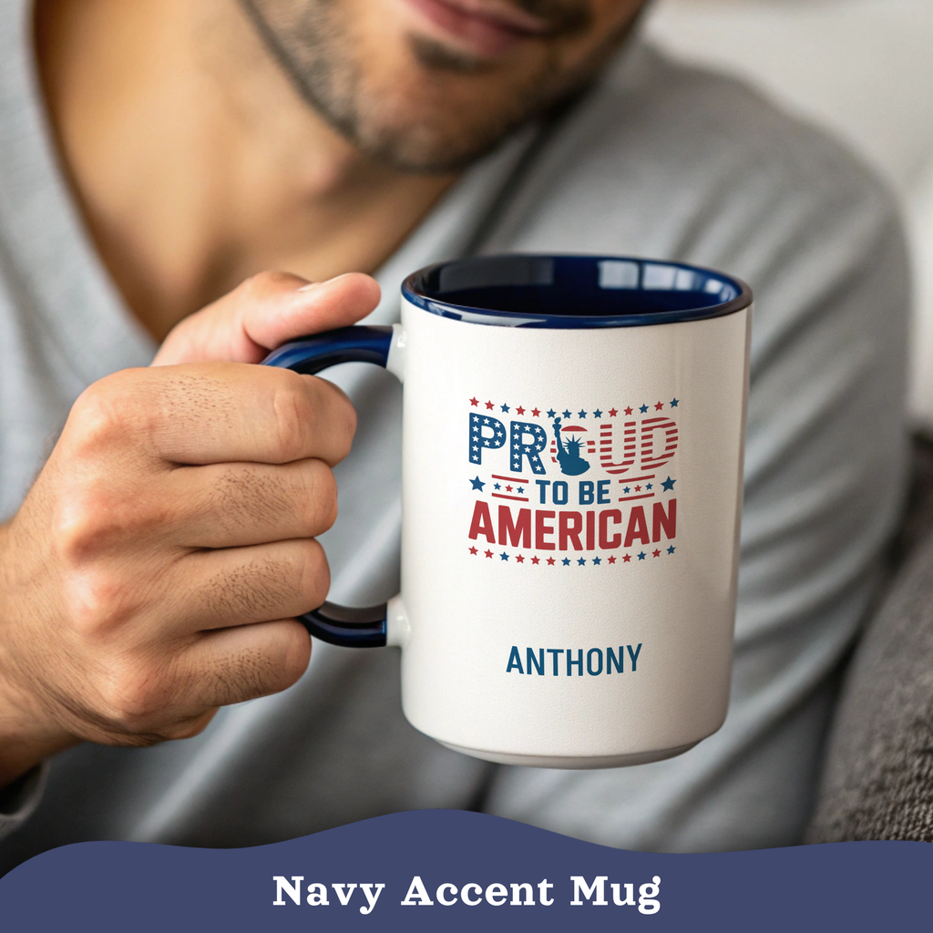 Personalizable 4th of July Mug, Personalized Independence Day Mug, Customizable Patriotic Cup