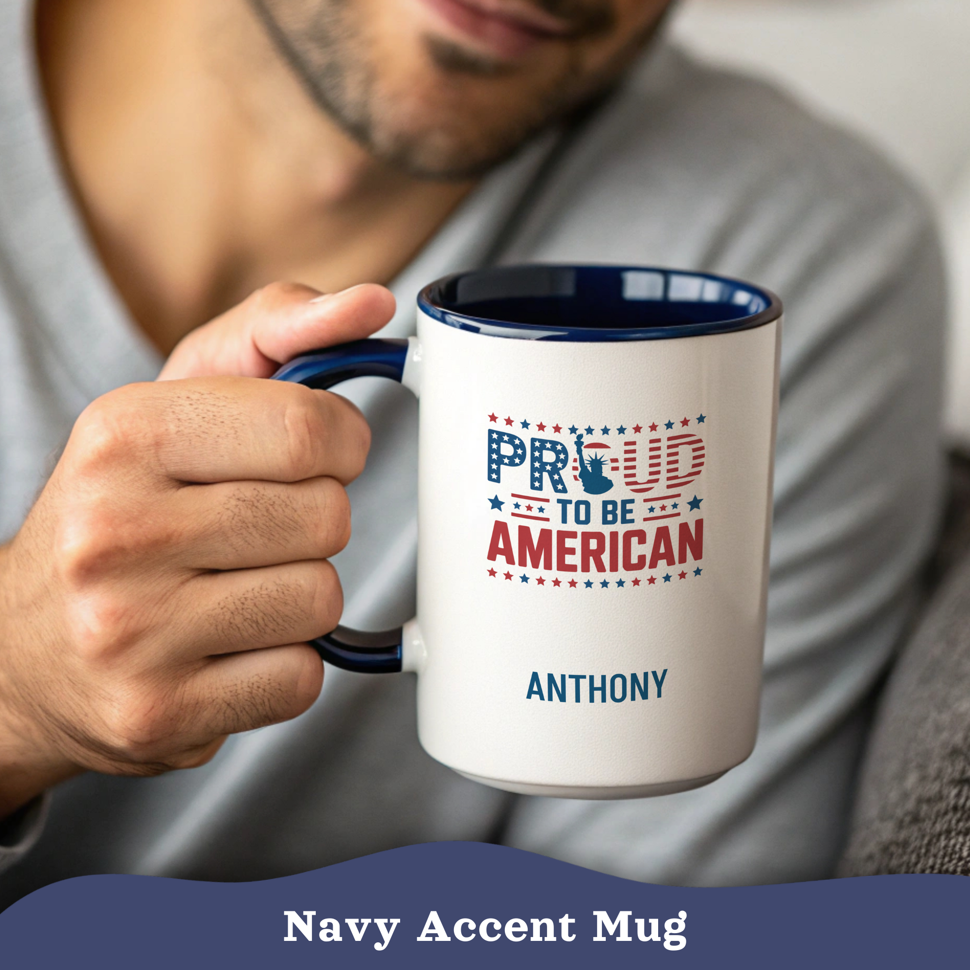 Personalizable 4th of July Mug, Personalized Independence Day Mug, Customizable Patriotic Cup