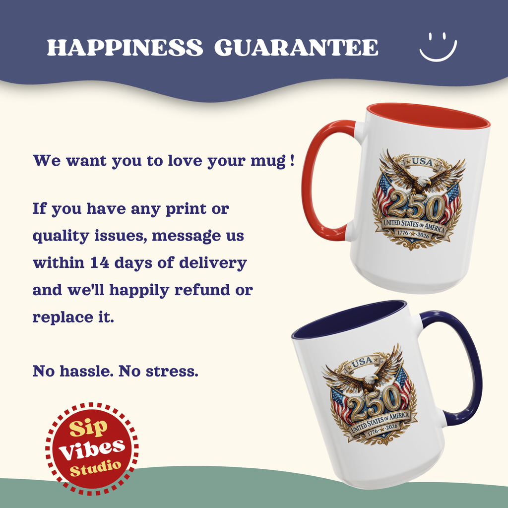 USA 250th Anniversary American Eagle Mug, Independence Day Mug, 4th of July decor