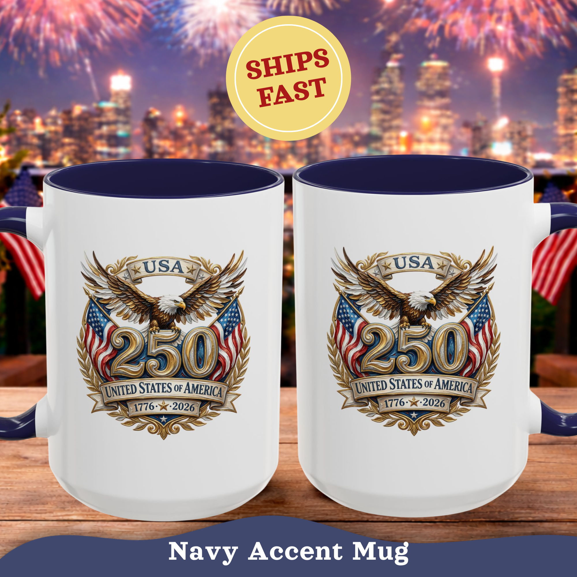 USA 250th Anniversary American Eagle Mug, Independence Day Mug, 4th of July decor