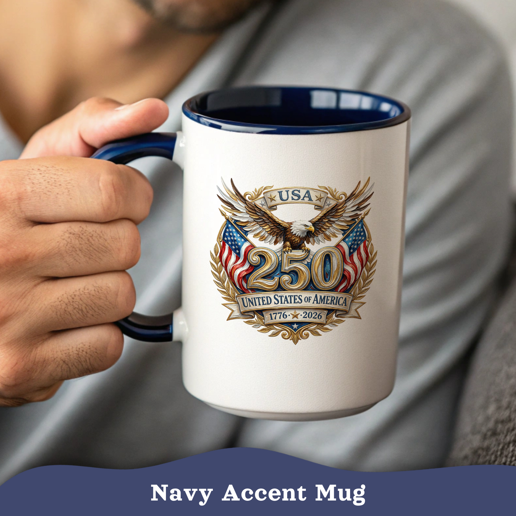 USA 250th Anniversary American Eagle Mug, Independence Day Mug, 4th of July decor