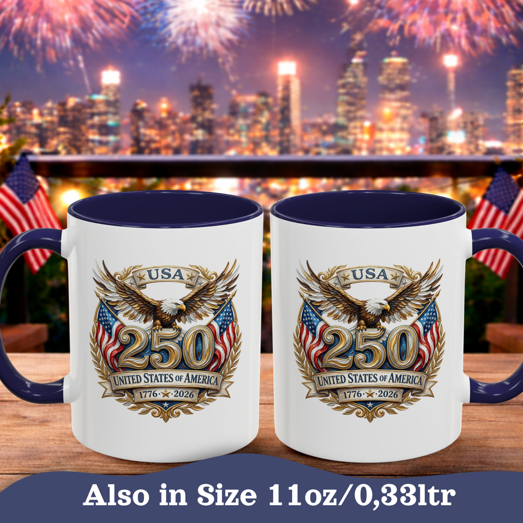 USA 250th Anniversary American Eagle Mug, Independence Day Mug, 4th of July decor
