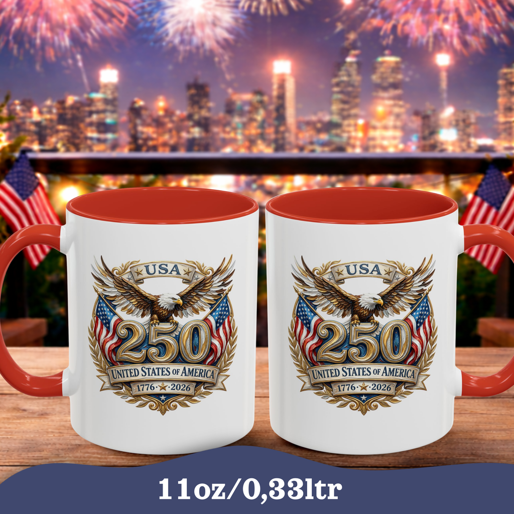 USA 250th Anniversary American Eagle Mug, Independence Day Mug, 4th of July decor