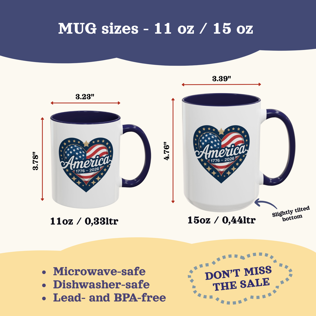 Personalizable 250th Anniversary American Flag Mug, 4th of July decor Mug, Patriotic decor Cup, Independence Day Mug