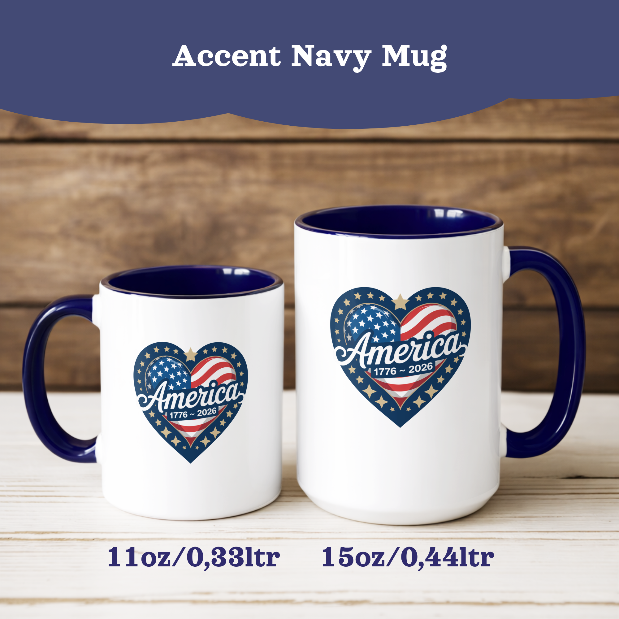 Personalizable 250th Anniversary American Flag Mug, 4th of July decor Mug, Patriotic decor Cup, Independence Day Mug