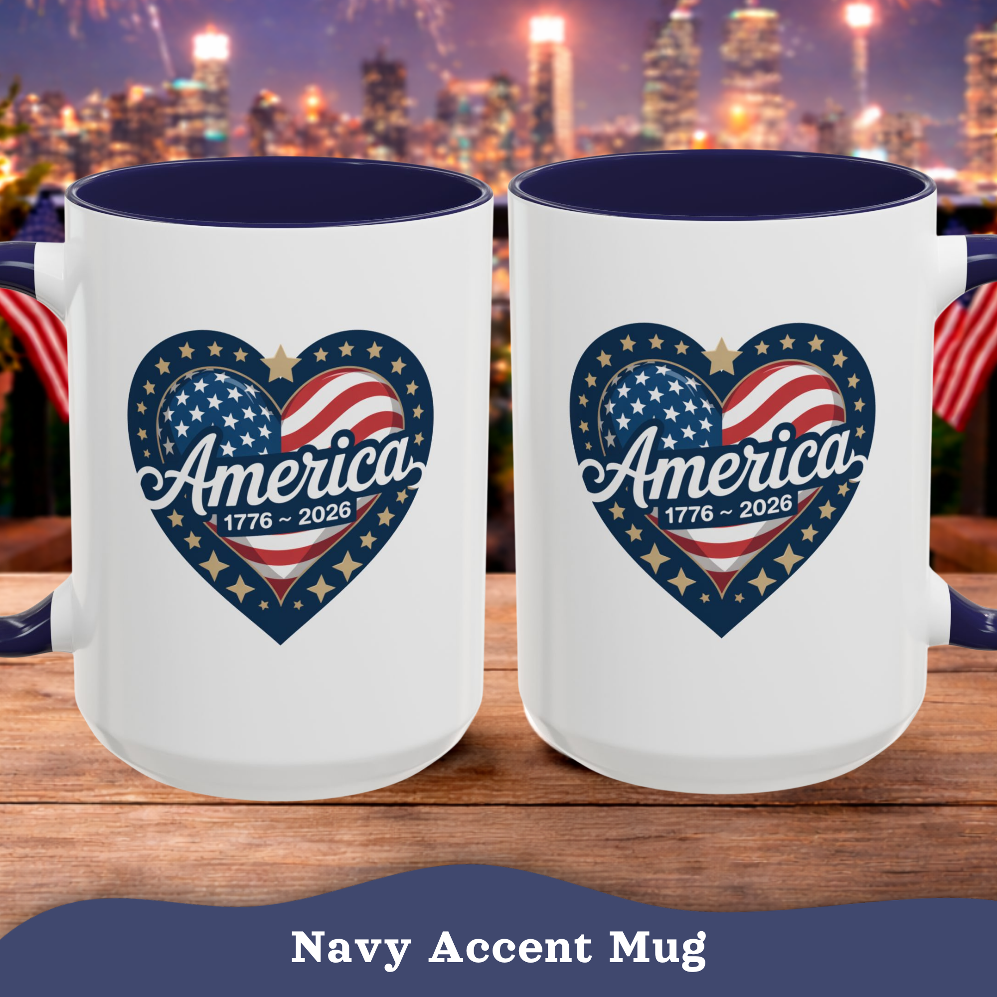 Personalizable 250th Anniversary American Flag Mug, 4th of July decor Mug, Patriotic decor Cup, Independence Day Mug