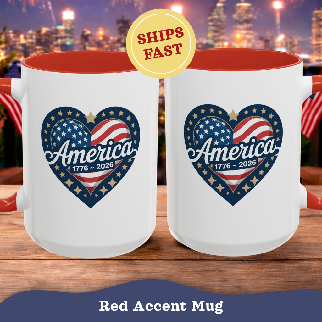 Personalizable 250th Anniversary American Flag Mug, 4th of July decor Mug, Patriotic decor Cup, Independence Day Mug
