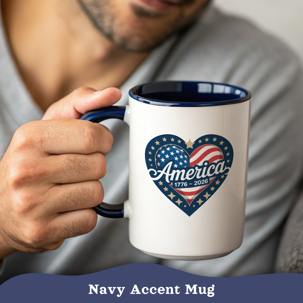Personalizable 250th Anniversary American Flag Mug, 4th of July decor Mug, Patriotic decor Cup, Independence Day Mug