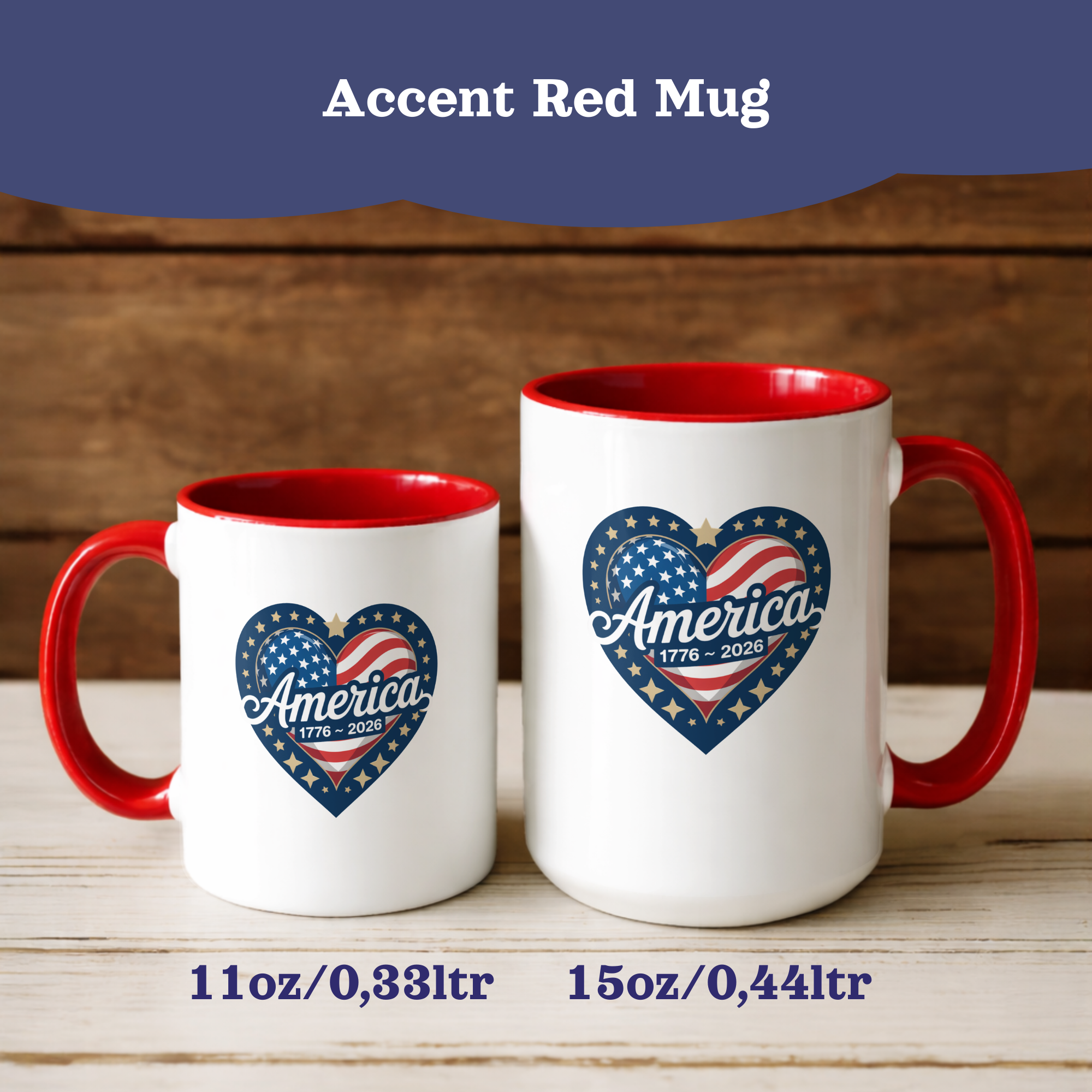 Personalizable 250th Anniversary American Flag Mug, 4th of July decor Mug, Patriotic decor Cup, Independence Day Mug