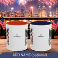Personalizable 250th Anniversary America Mug, Eagle and Flag Mug, 4th of July Patriotic decor Cup, American Independence Day Mug